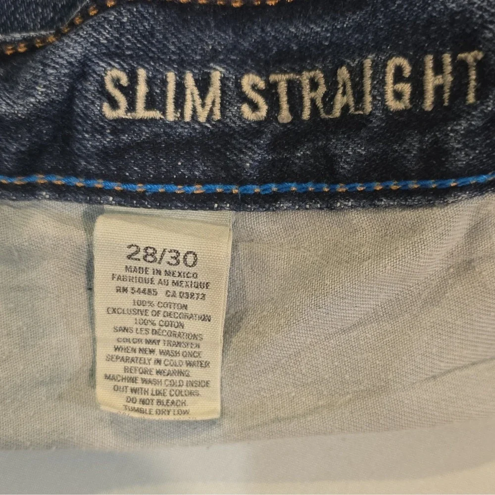 American Eagle Outfitters Slim Straight Blue Dark Wash Jeans